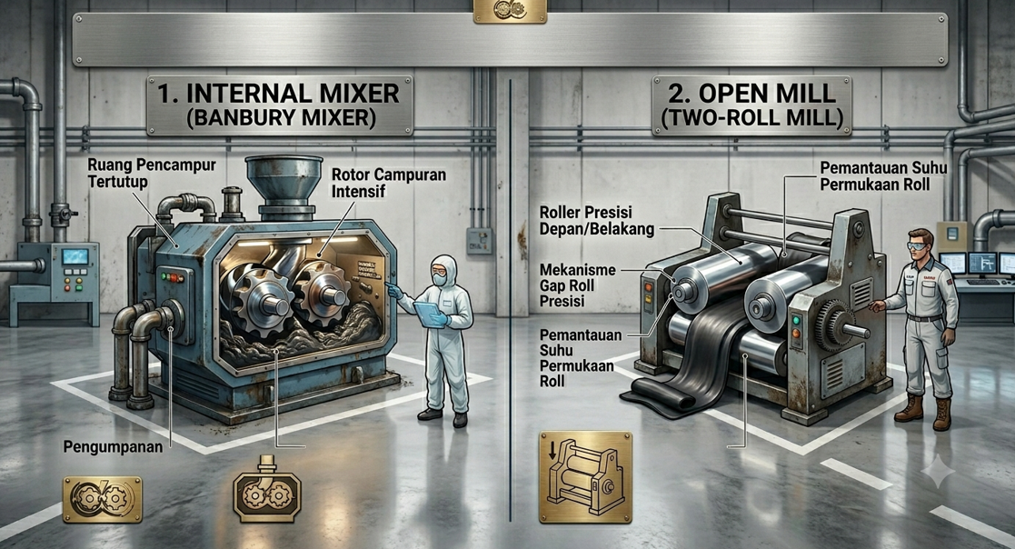 internal mixer dan open mill