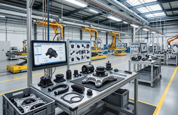 assembling rubber products